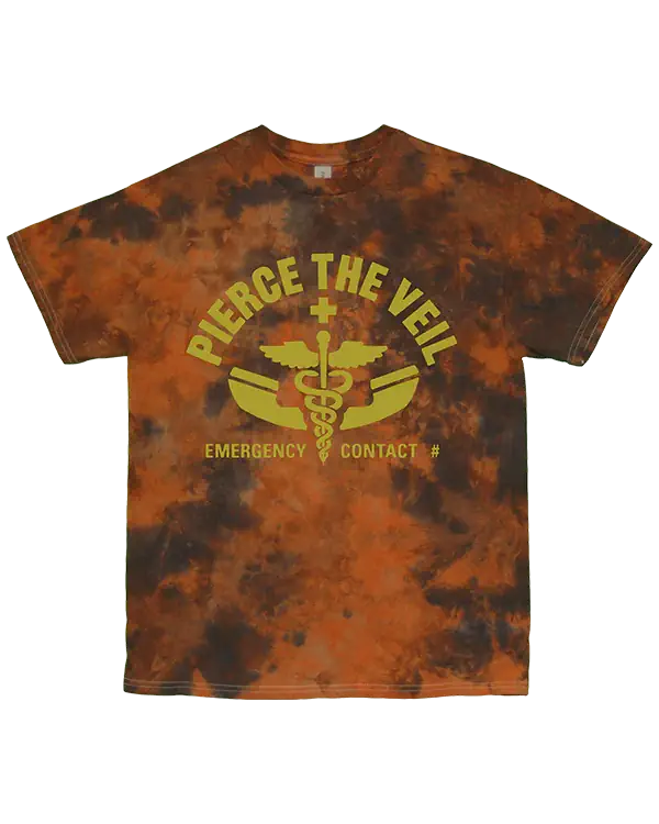 EMERGENCY RED/BLACK TIE DYE TEE